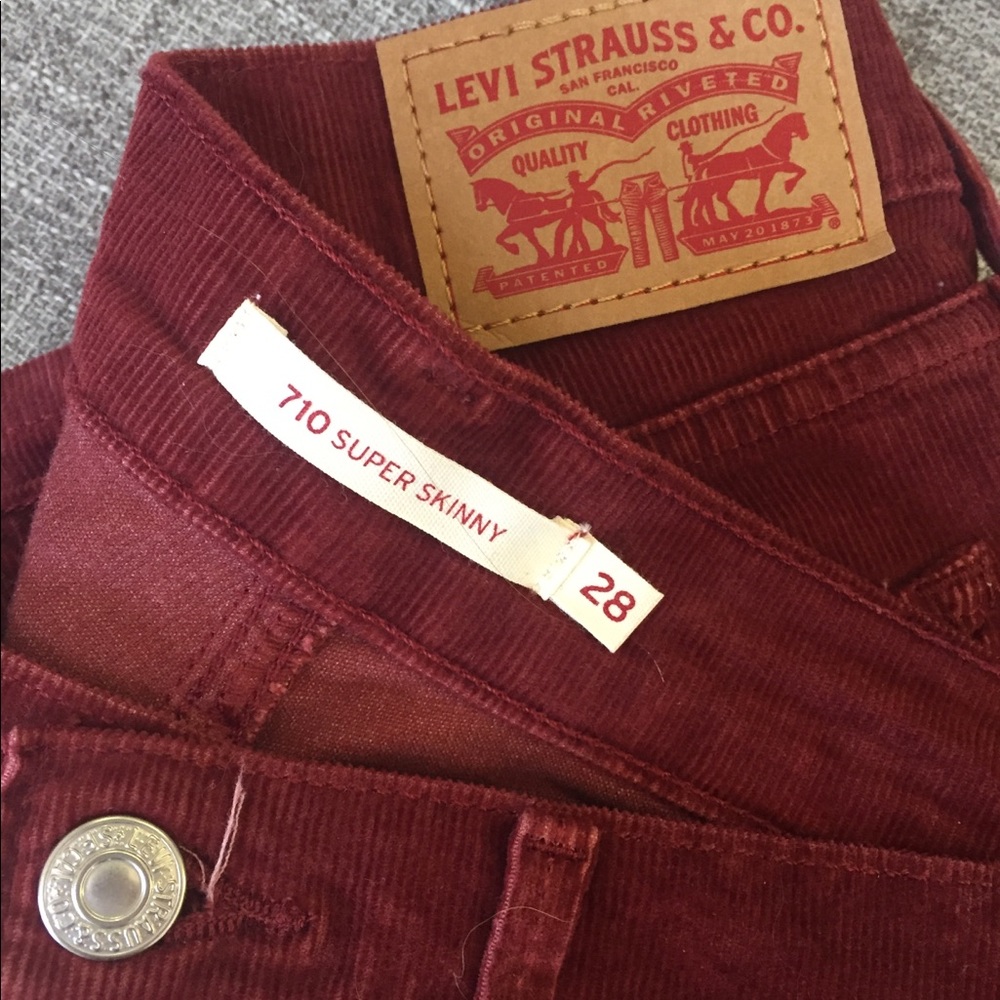 Levi super skinny cords